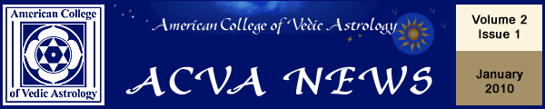 American College of Vedic Astrology January Newsletter
