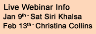 Live Webinar Information